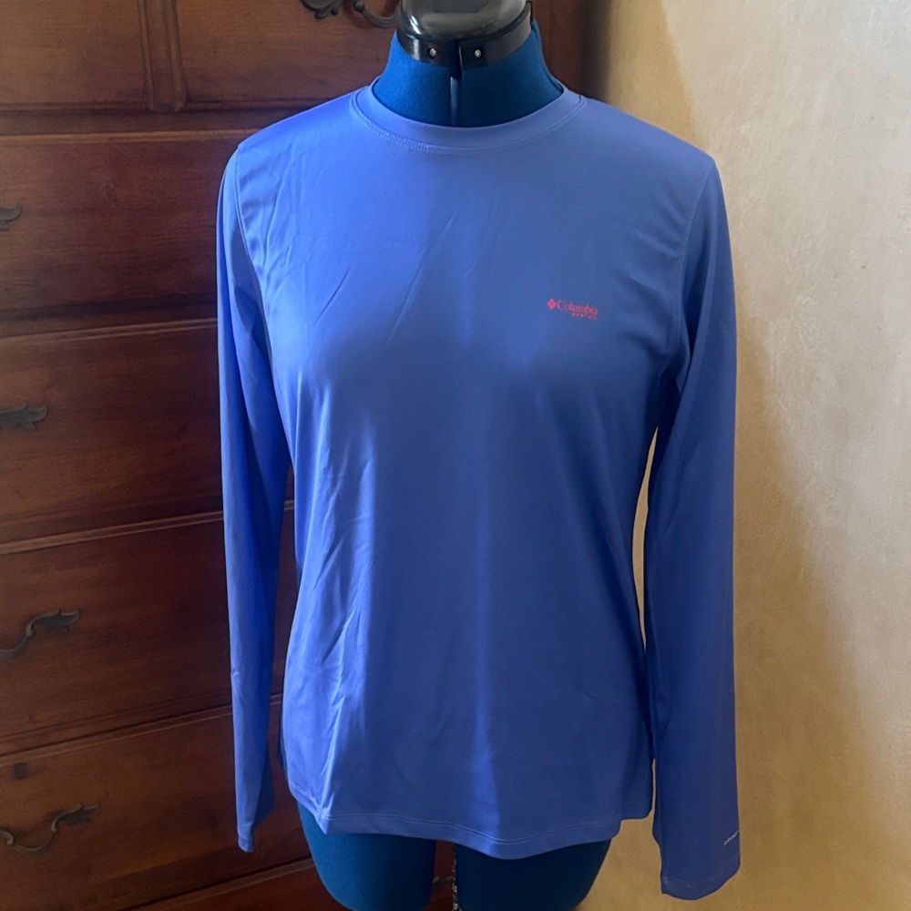 Columbia PFG Tidal long sleeved tee in royal blue.